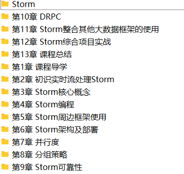 Java大数据实战 Storm构建实时流处理 | 完结