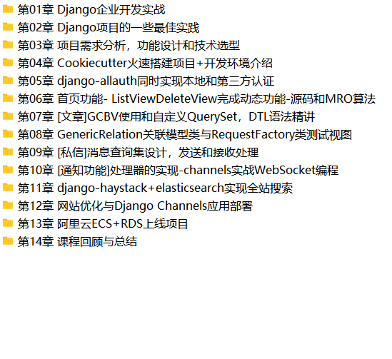 Django开发企业实战 面向就业/升职（中高级教程）| 完结