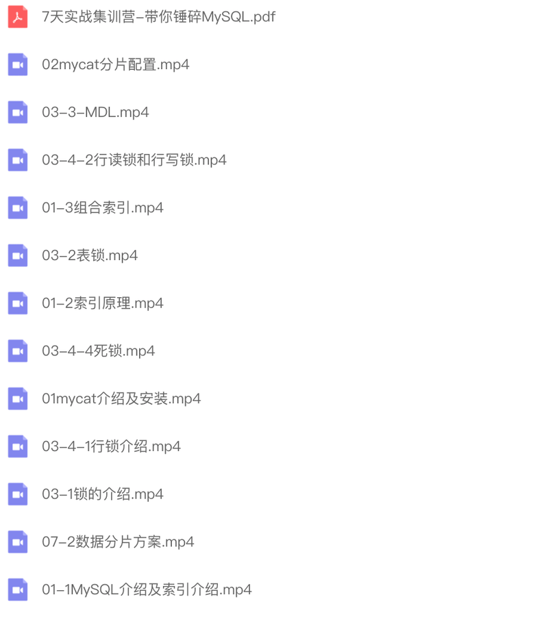 7天实战集训营-带你锤碎MySQL | 完结