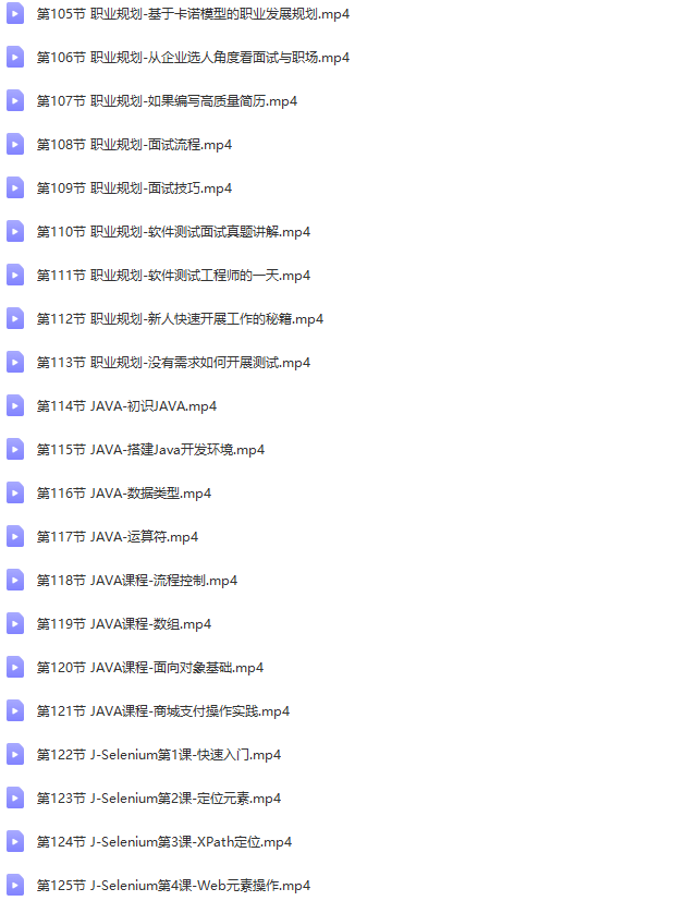 松勤-软件测试0基础到项目实战系统学习全栈班|价值7980元|完结