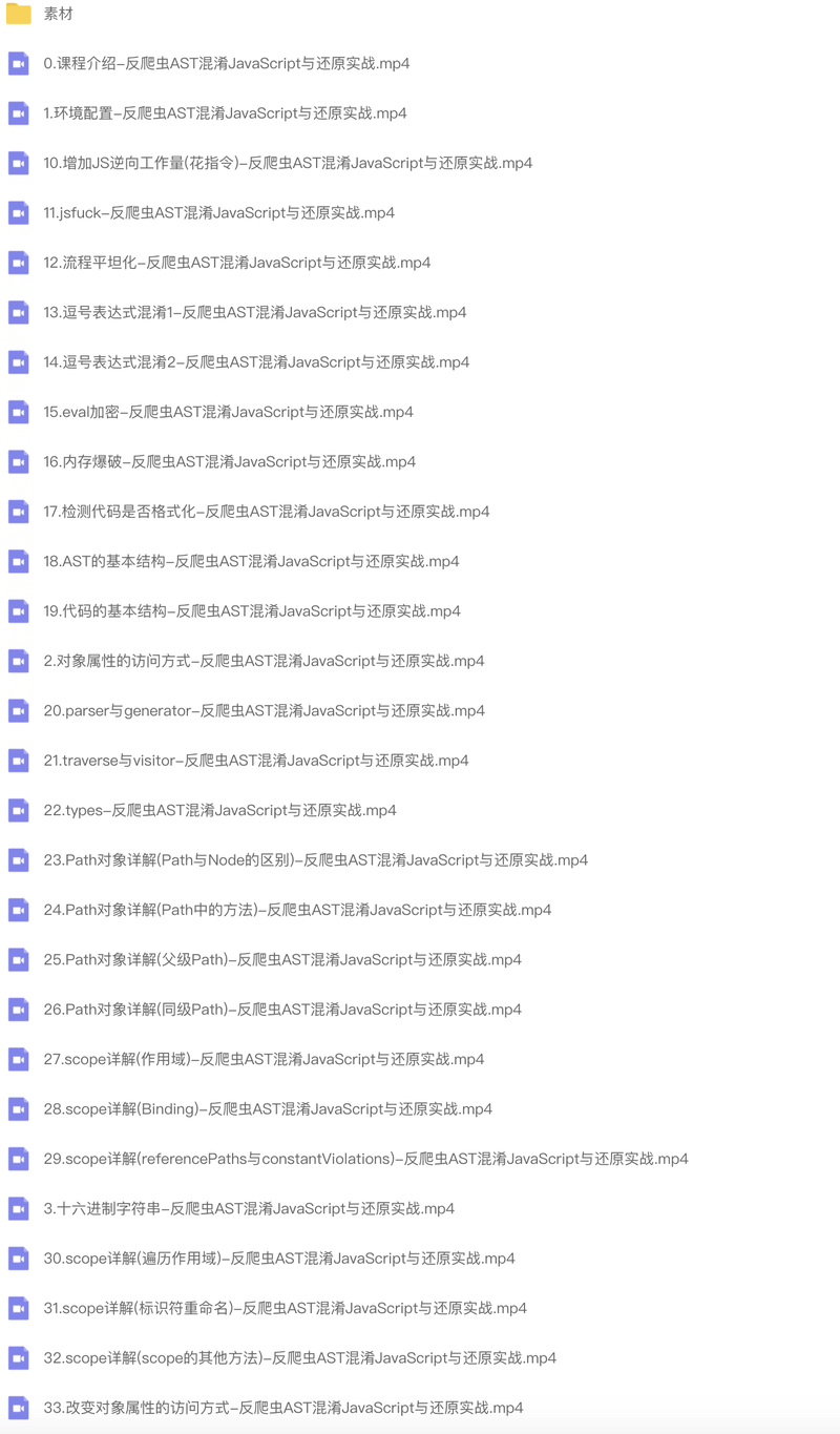 反爬虫AST混淆JavaScript与还原实战 | 完结