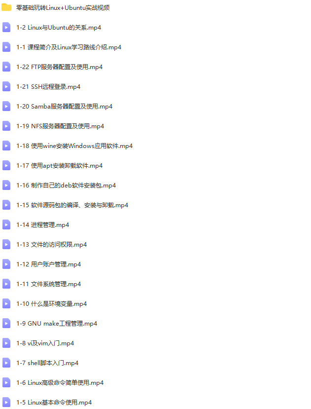 零基础玩转Linux+Ubuntu实战视频课程 | 完结