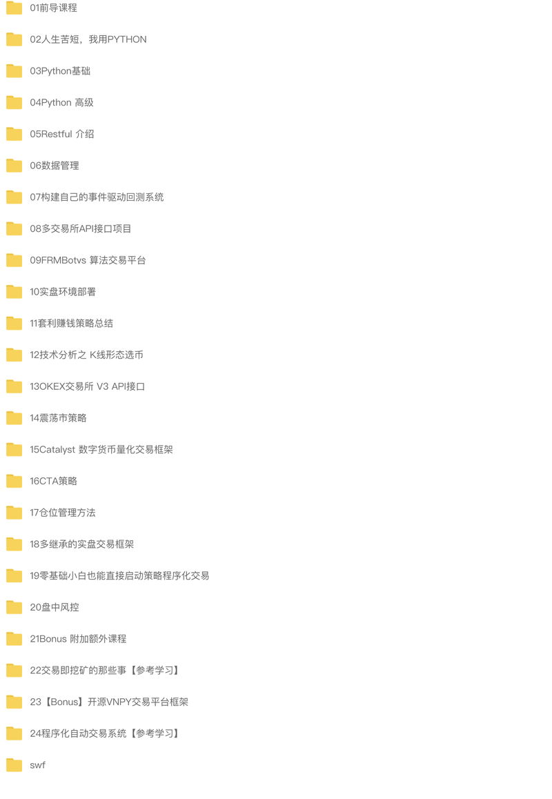 Python量化投资与数字货币实战 | 完结
