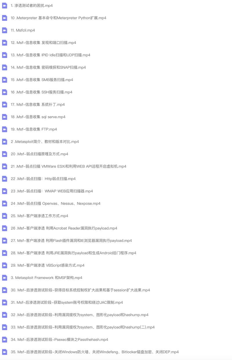 安全牛-Metasploit Framework课程 | 完结