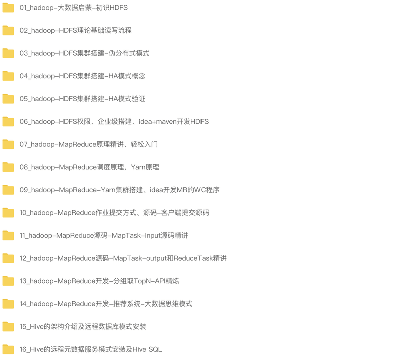 Hadoop生态体系【马士兵教育】| 完结