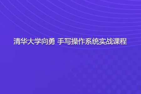 清华大学向勇 手写操作系统实战课程