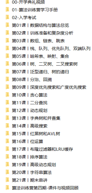 算法训练营 | 四期 完结