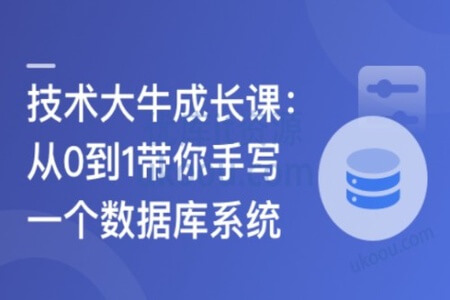 技术大牛成长课,从0到1带你手写一个数据库系统