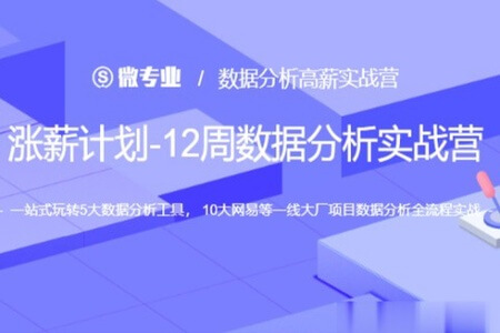 网易-涨薪计划12周数据分析实战营|2022年|价值6698元|重磅首发|更新完结