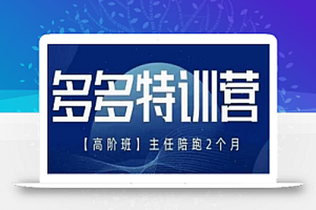 纪主任·5月最新多多特训营高阶班，玩法落地实操，多多全掌握