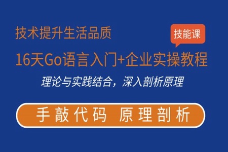 16天Go语言入门+企业实操教程