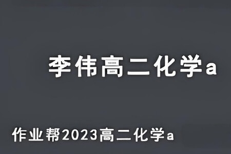 李伟 2023高二化学 A班 春季班