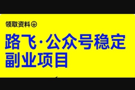 路飞·公众号稳定副业项目，你只要无脑去推广，粉丝和收入，自然就来了