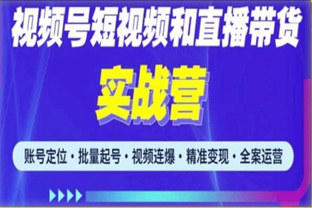 2023最新微信视频号引流和变现全套运营实战课程，小白也能玩转视频号短视频和直播运营