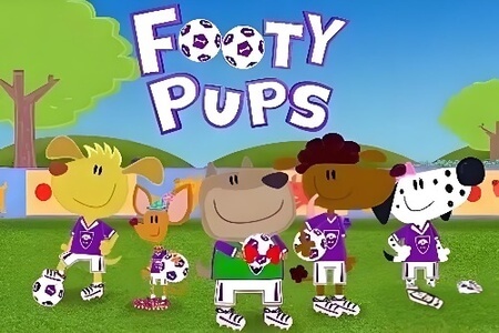 3-6岁孩子看的 BBC足球题材动画片：Footy Pups英文版1-2季