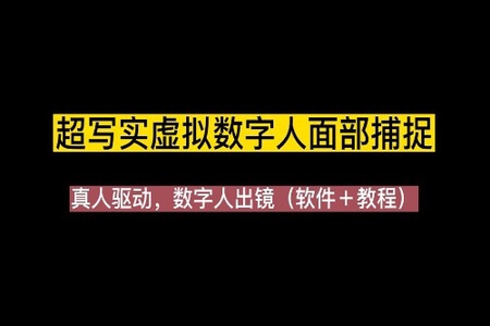 超写实虚拟数字人面部捕捉，真人驱动，数字人出镜（软件＋教程）