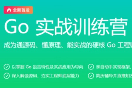 极客时间-Go实战训练营1期|价值5999元|2022年|重磅首发|完结