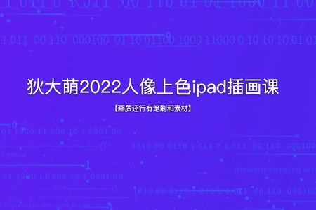 狄大萌2022人像上色ipad插画课【画质还行有笔刷和素材】