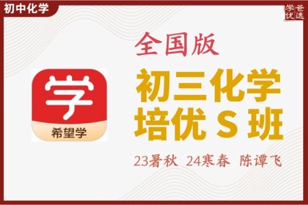 2021年初中学习课程 初三化学目标班 陈谭飞