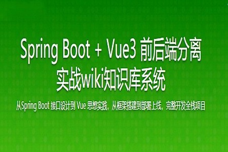 Spring Boot + Vue3 前后端分离 实战wiki知识库系统 | 完结